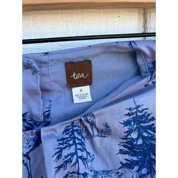 Tea Collection Dress, Blue Winter Scene, Holiday‎ Dress, Lined, Size 8 - Picture 4 of 10